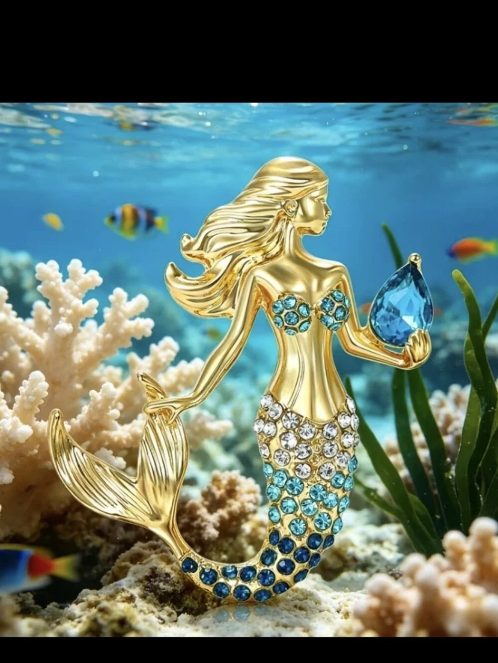 Mermaid Tiny Brooch NEW